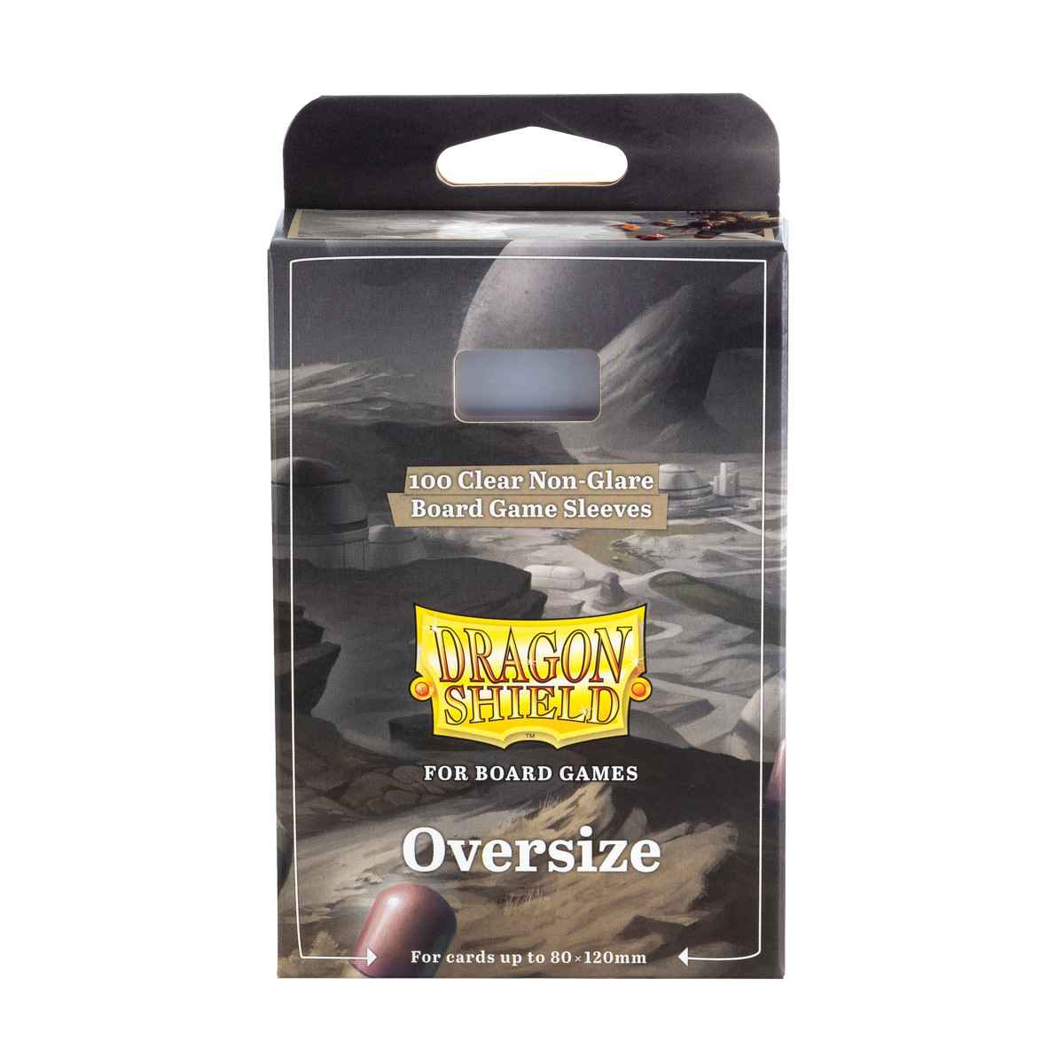 Dragon Shield Board Game Sleeves - Oversize 80 x 120, Pack of 100, Clear, Non-Glare